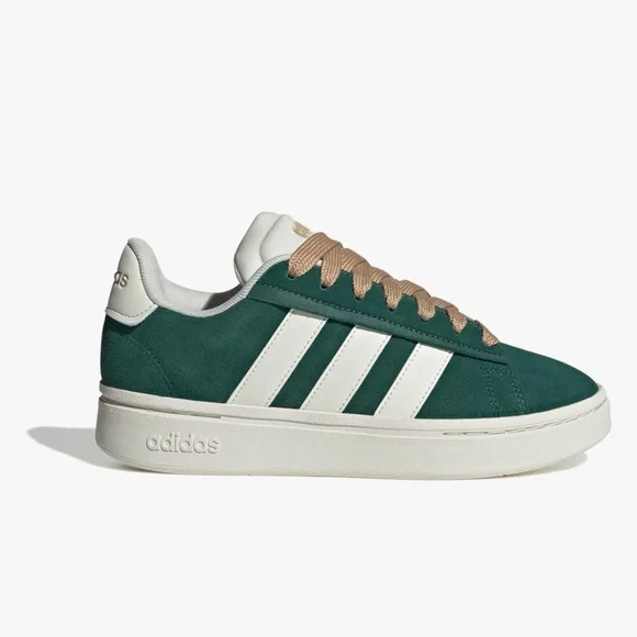 Adidas Women's Green and White Sneakers - Picture 2 of 4